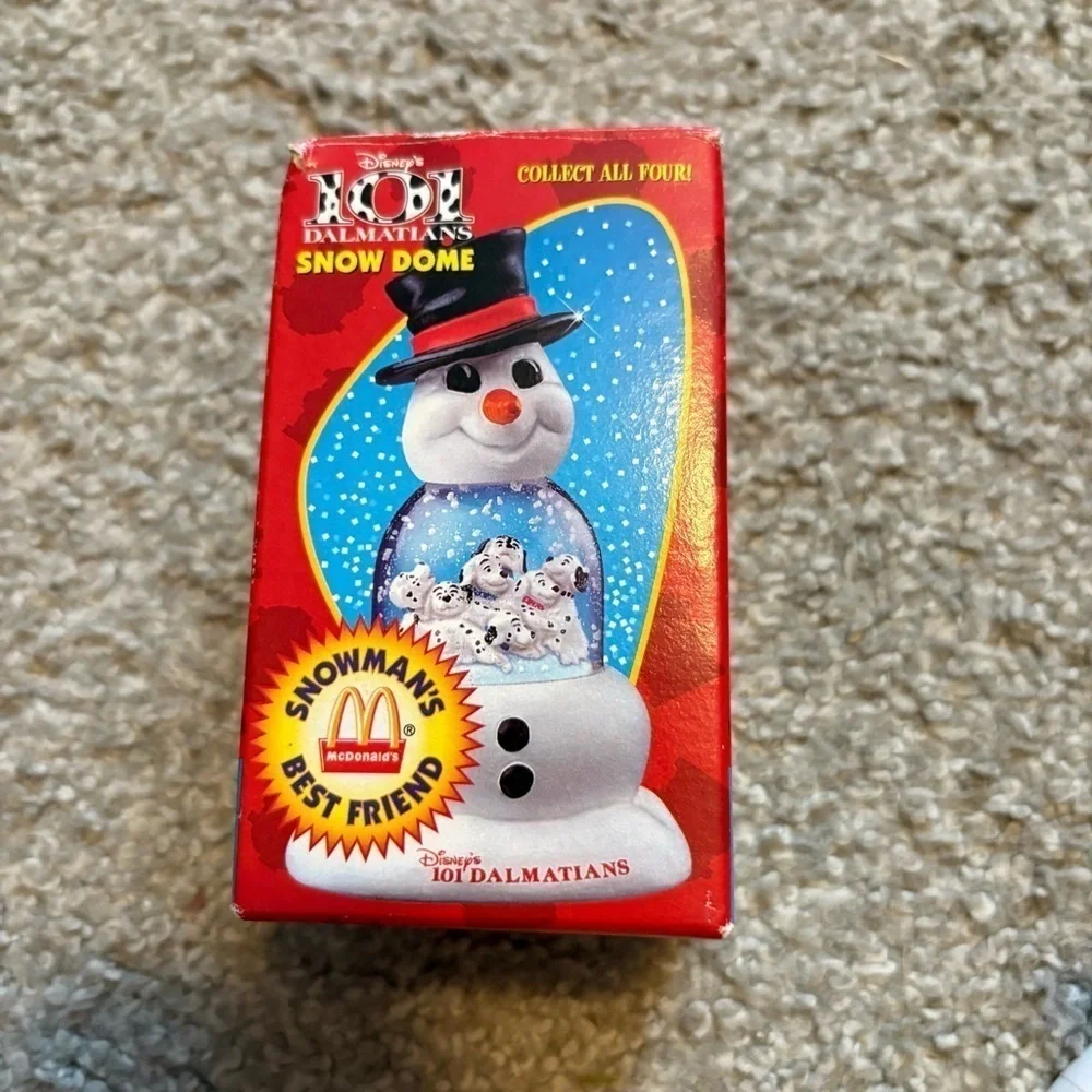 Disney McDonalds 101 Dalmations Snow Globe Snowmans Best Friend 1996 Vintage
